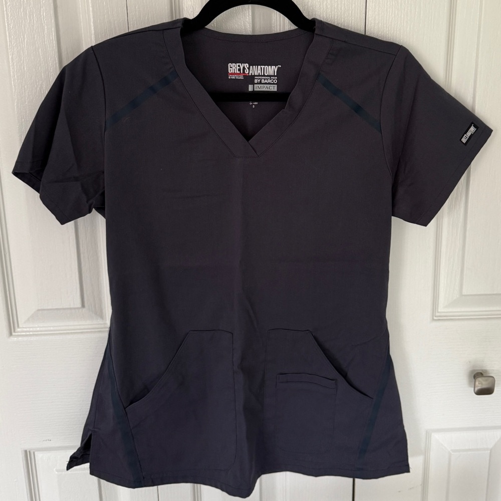 Grey's Anatomy Dark Gray Scrub Top
